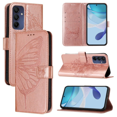 Чохол-книжка Embossed Butterfly для Samsung Galaxy A16 5G - рожеве золото