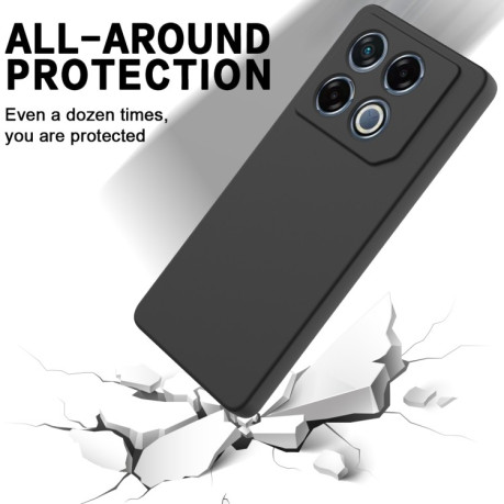 Силіконовий чохол Solid Color Liquid Silicone на Infinix GT 20 Pro - чорний