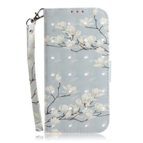 Чехол-книжка 3D Painting для Infinix Hot 50i / Smart 9 - Magnolia
