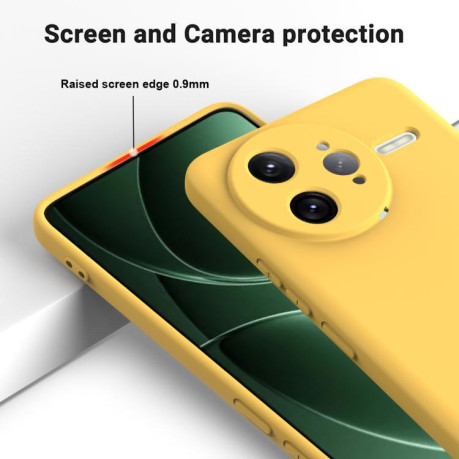 Силіконовий чохол Solid Color Liquid Silicone на Xiaomi Poco F7 Ultra - жовтий
