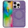 Противоударный чехол Pure Color Honeycomb Aromatherapy MagSafe для iPhone 16 Pro Max - фиолетовый