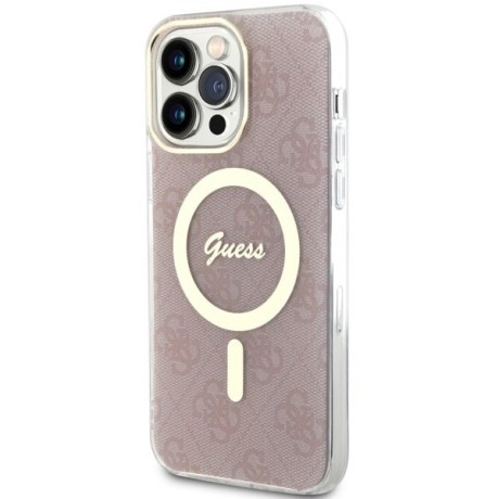 Оригінальний чохол Guess 4G MagSafe на iPhone 14 Pro Max - pink