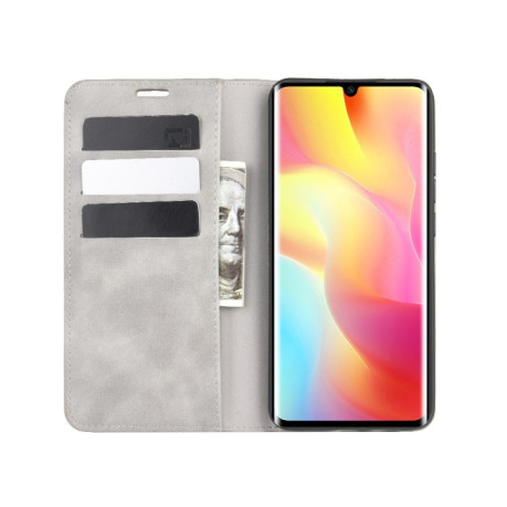 Чохол-книжка Retro-skin Business Magnetic на Xiaomi Mi Note 10 Lite - сірий