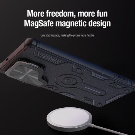 Протиударний чохол NILLKIN Black Rhino Prop MagSafe Magnetic для Samsung Galaxy S25 Ultra 5G - чорний