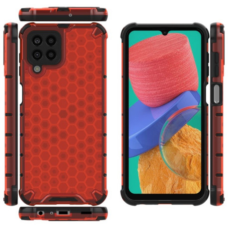 Противоударный чехол Honeycomb на Samsung Galaxy M33 5G - красный