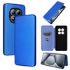Чехол-книжка Carbon Fiber Texture на Xiaomi Poco M8 Pro/Redmi Note 15 Pro+ 5G Global  — синий