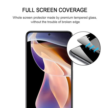 Защитное стекло Full Glue Full Screen для Xiaomi Redmi Note 11 Pro / 11 Pro+