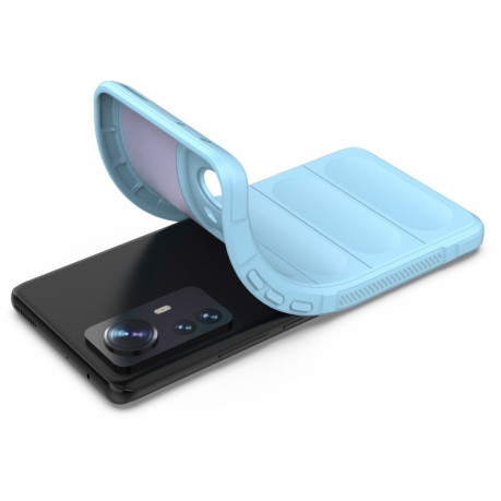 Силиконовый чехол Magic Flannel для Xiaomi 12 Pro - голубой