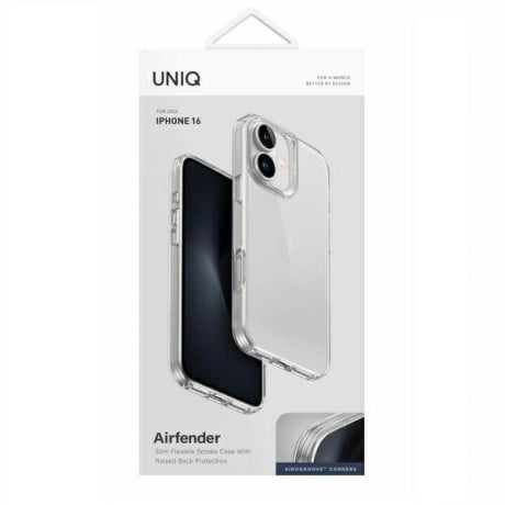 Оригинальный чехол UNIQ Air Fender на Uniq Air Fender iPhone 16 - Clear