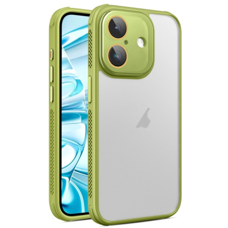 Противоударный чехол Side Cooling Skin Feel Frosted для  iPhone 16 Plus - зеленый