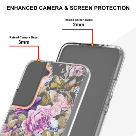 Противоударный чехол Flowers and Plants Series для Samsung Galaxy S22 Plus - Purple Peony