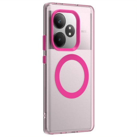 Противоударный чехол Candy Magsafe PC Hybrid TPU для Realme GT 6 Global - красный