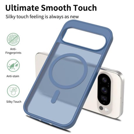 Чехол с мягкой фактурой Skin-feel с MagSafe гибридный на Google Pixel 10 / 10 Pro - синий