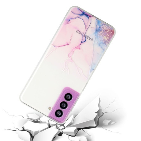 Протиударний чохол Hollow Marble Pattern для Samsung Galaxy S22 5G - рожевий