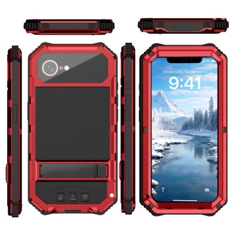 Противоударный чехол R-JUST Life Waterproof для iPhone 16e - красный