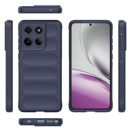 Силиконовый чехол Magic Flannel для Motorola Edge 60 Stylus 5G Global - синий