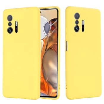 Силіконовий чохол Solid Color Liquid Silicone на Xiaomi 11T/11T Pro 5G - жовтий