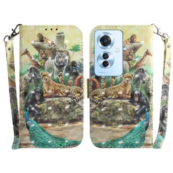 Чохол-книжка 3D Colored Horizontal для OPPO Reno11 F Global - Zoo