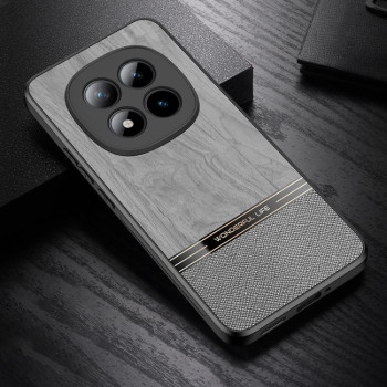 Чохол Escase з текстурою дерева на Redmi Note 15 Pro+ 5G /Poco M8 Pro 5G — сірий