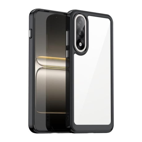 Чехол Colorful Acrylic Series с цветним бампером на OnePlus Nord 5 5G - черный