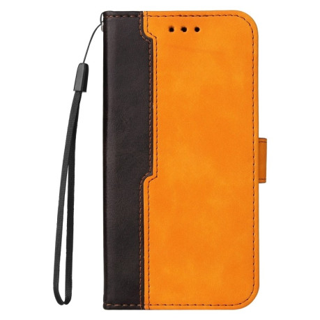 Чехол-книжка Business Stitching-Color для Samsung Galaxy S21 FE - оранжевый