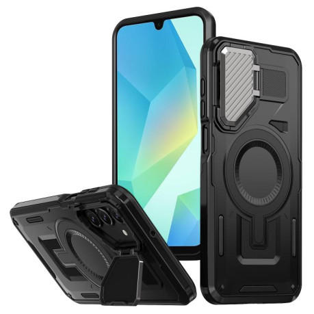 Протиударний чохол Shield Frame Holder MagSafe  для Samsung Galaxy A16 5G - чорний