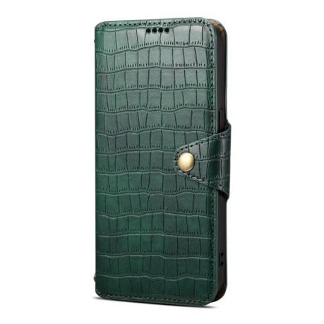 Чохол Denior Crocodile Texture Oil Edge Leather на Samsung Galaxy S24 5G - зелений
