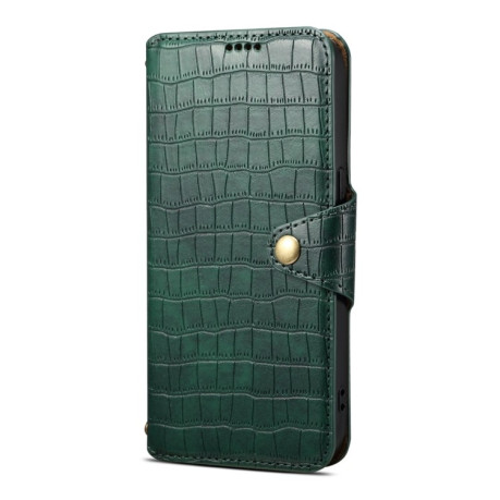 Чохол Denior Crocodile Texture Oil Edge Leather на Samsung Galaxy S24 Ultra 5G - зелений
