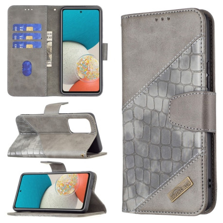 Чехол-книжка Matching Color Crocodile Texture для Samsung Galaxy A53 5G - серый