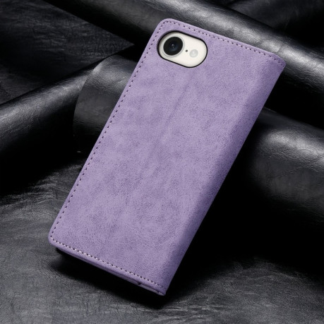 Чехол-книжка Business Solid Color Magnetic RFID Leather на iPhone 16e - фиолетовый