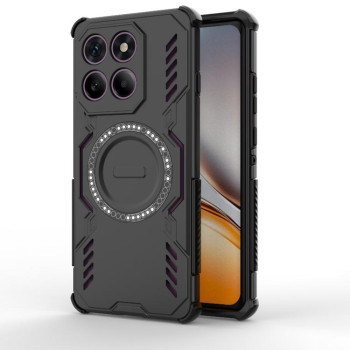 Противоударный чехол Butterfly Armor MagSafe Magnetic Ring Shockproof для Motorola Edge 60 Pro 5G - черный