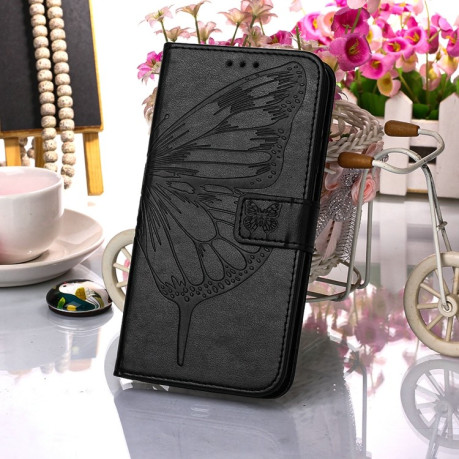 Чохол-книжка Embossed Butterfly Samsung Galaxy S22 Ultra 5G - чорний