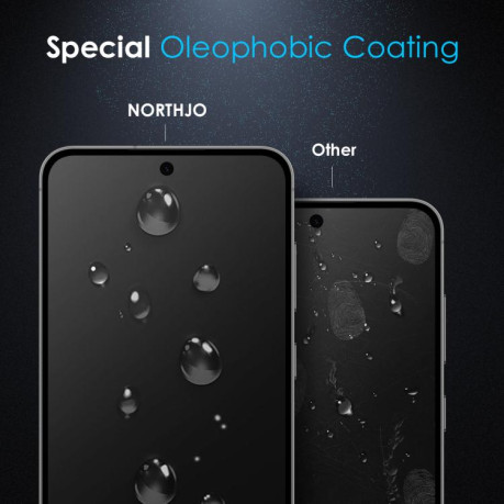 Защитное стекло NORTHJO A++ Screen Protector Full Glue Silk Printing на Samsung Galaxy S25 Edge 5G - черное