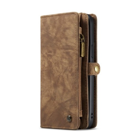 Чохол-гаманець CaseMe 008 Series Zipper Style на iPhone 13 Pro - коричневий