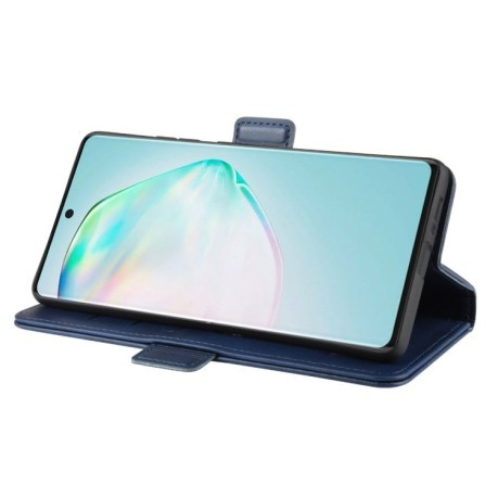 Чехол-книжка Double Buckle Crazy  на Samsung Galaxy S10 Lite- синий