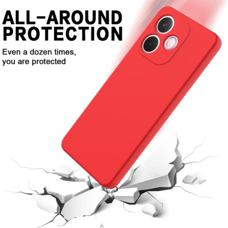 Силіконовий чохол Solid Color Liquid Silicone на OPPO A5 Pro 4G - червоний