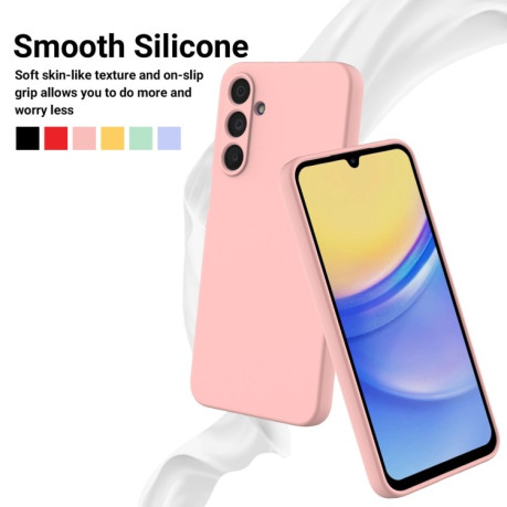 Силиконовый чехол Solid Color Liquid Silicone на Samsung Galaxy A16 5G - розовый
