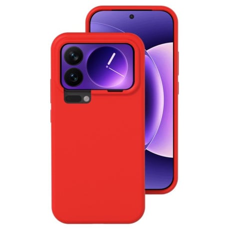 Силиконовый чехол Liquid Silicone Skin-friendly на Xiaomi 17 Pro - красный