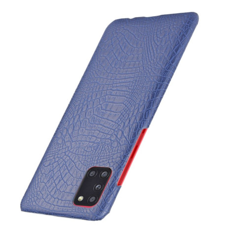 Ударопрочный чехол Crocodile Texture на Samsung Galaxy A31 - синий