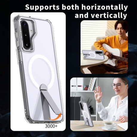 Чохол Kalebol Star Shine Skin Feel з MagSafe та підставкою на Samsung Galaxy A17 5G - прозорий