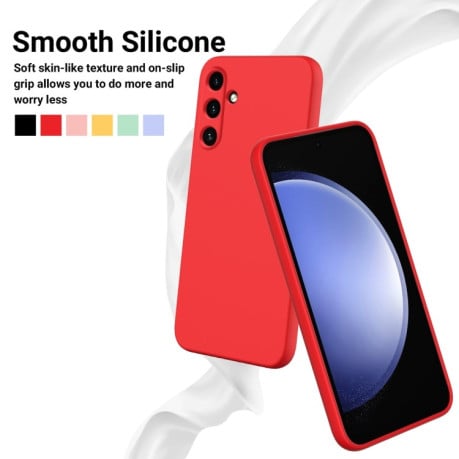 Силіконовий чохол Solid Color Liquid Silicone для Samsung Galaxy M15 / F15 Pro - червоний