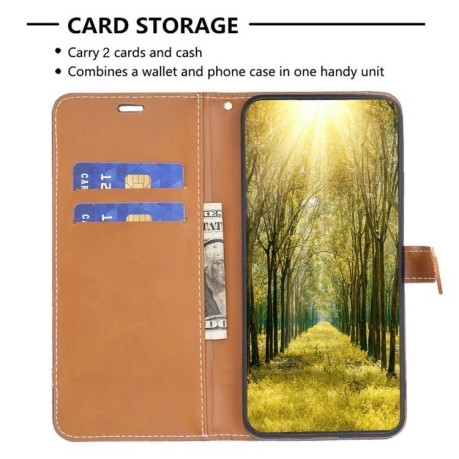 Чохол-книжка Color Matching Denim Texture на Samsung Galaxy S25 5G - синій