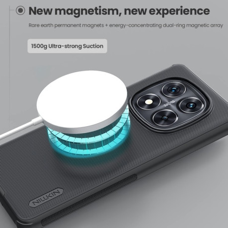 Противоударный чехол NILLKIN Frosted Shield Pro Magnetic Magsafe для Xiaomi Redmi Note 14 Pro+ 5G - черный
