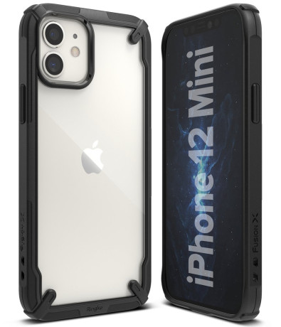 Оригинальный чехол Ringke Fusion X Design durable на iPhone 12 mini - black