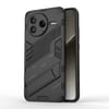Противоударный чехол Punk Armor с подставкой для Xiaomi Redmi K80 / Poco F7 Pro — чёрный
