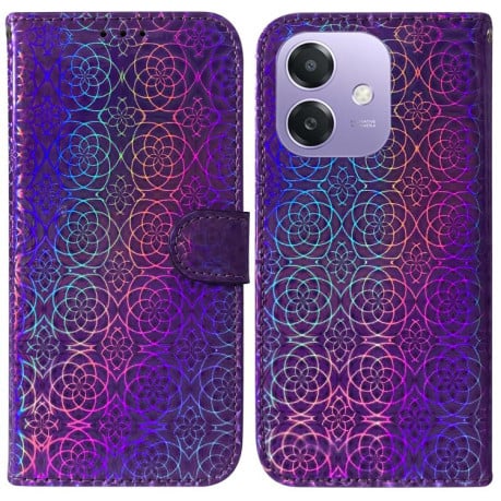 Чохол-книжка з кольоровою обкладинкою та магнітною застібкою Colorful Magnetic Buckle на OPPO A5x 5G/A3 4G/5G/A3x 4G/5G - фіолетовий