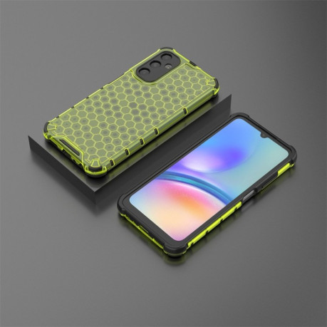 Противоударный чехол Honeycomb на Samsung Galaxy A05s - зеленый