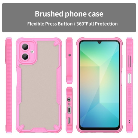 Противоударный чехол Armor Glaze PC Hybrid TPU для Samsung Galaxy A06 - розовый