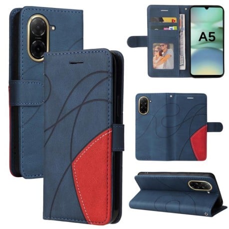 Чохол-книжка Dual-color Splicing Flip Leather для Xiaomi Redmi A5 4G 173.3mm - синій