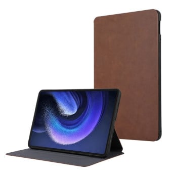 Чохол-книжка TPU Flip Tablet Protective Leather для Xiaomi Pad 6 - коричневий